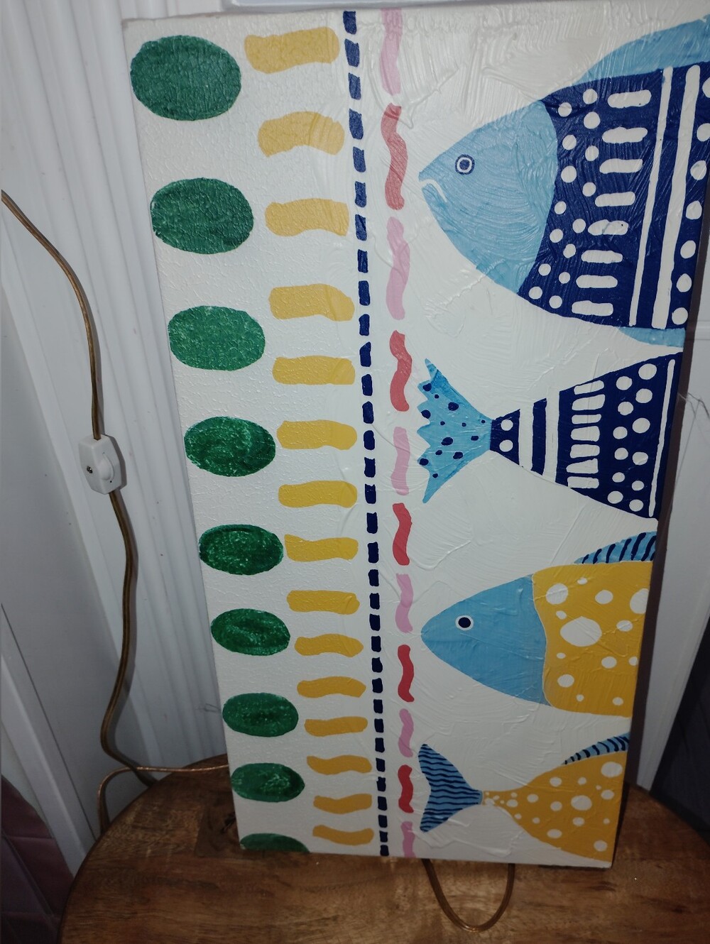 Blue & Yellow Fish Wall Art Canvas - Home Wall Decor Ashland Textured Media
